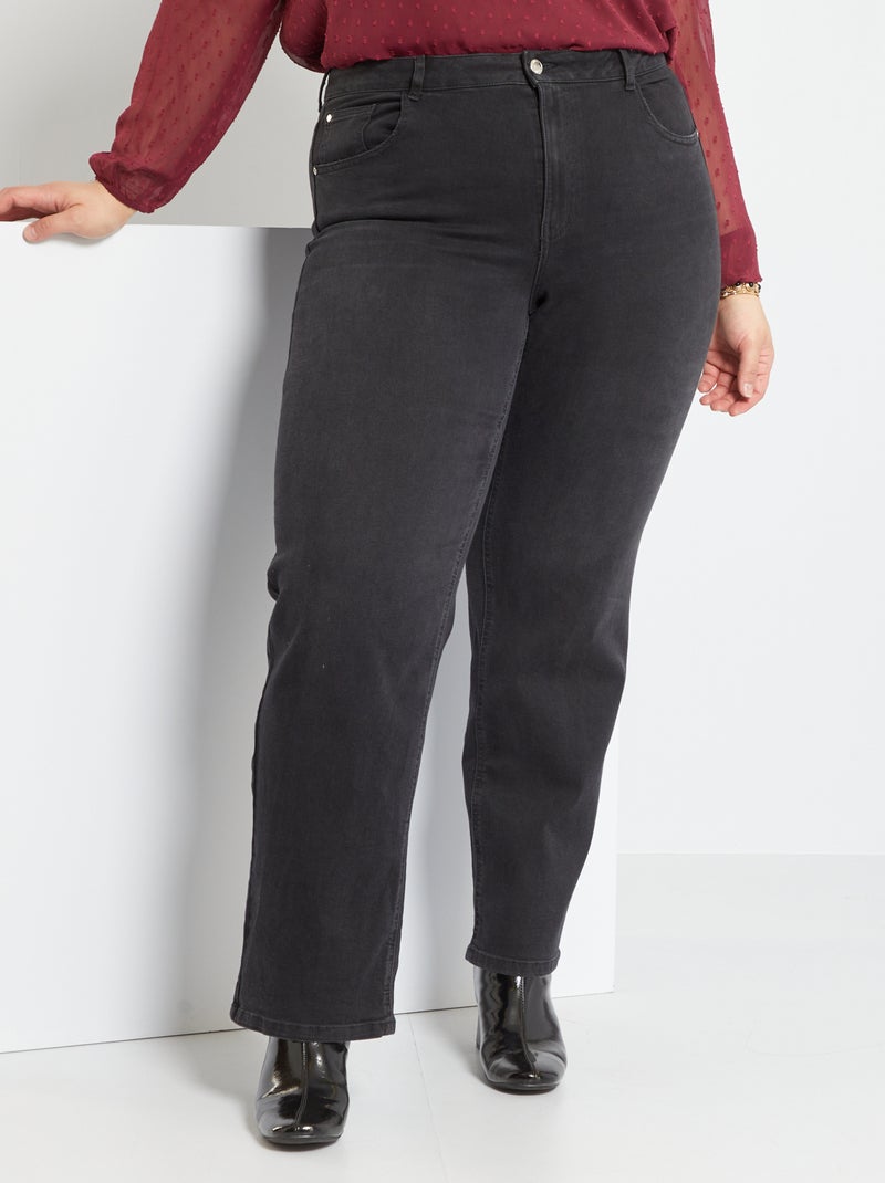 Calças de ganga wide leg PRETO - Kiabi