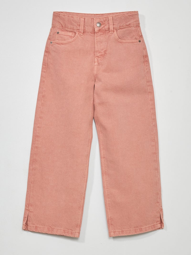 Calças de ganga wide leg Rosa - Kiabi