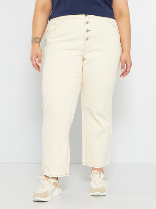 Calças de ganga wild leg cropped - 5 bolsos - Kiabi