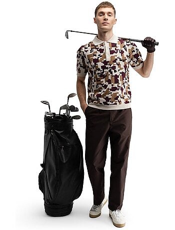 Calças de golfe straight fit para homem