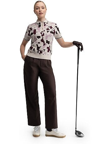 Calças de golfe straight fit para mulher