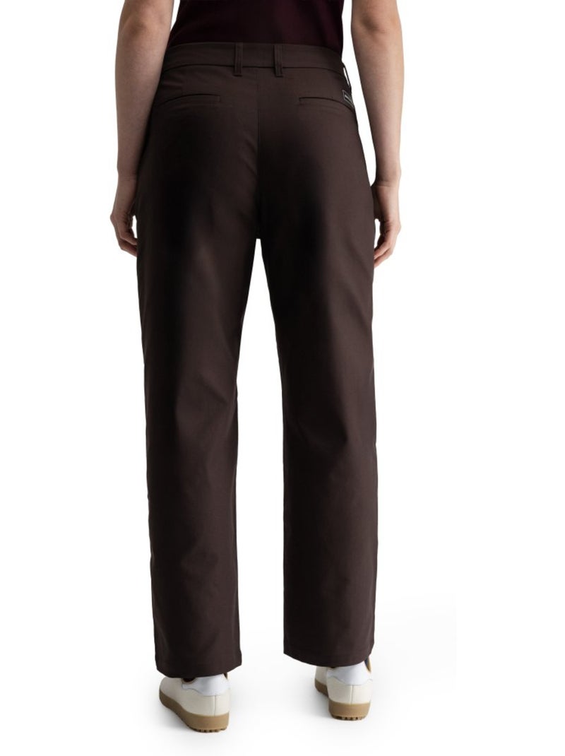 Calças de golfe straight fit para mulher Castanho - Kiabi