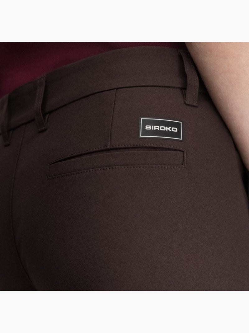 Calças de golfe straight fit para mulher Castanho - Kiabi