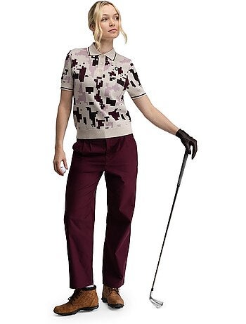 Calças de golfe straight fit para mulher