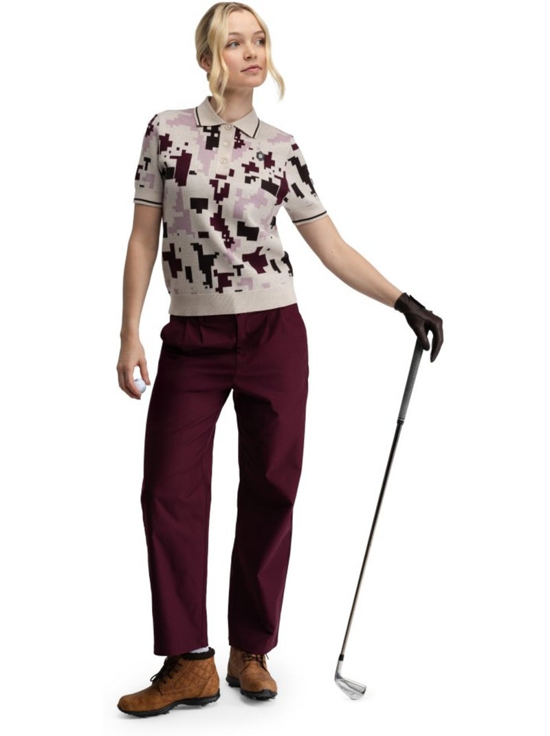 Calças de golfe straight fit para mulher Vermelho - Kiabi