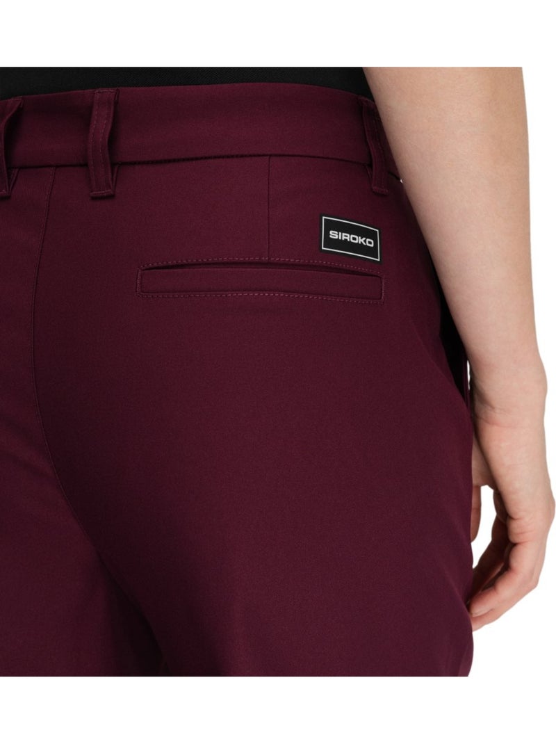 Calças de golfe straight fit para mulher Vermelho - Kiabi