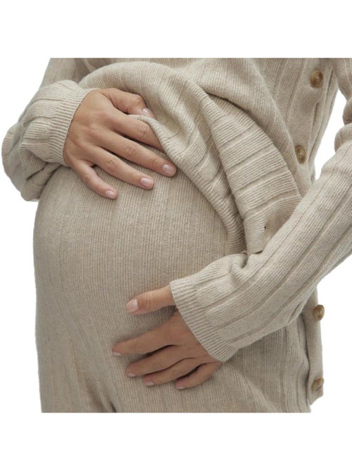 Calças de Grávida Bege Mamalicious Lana para Mulher - Kiabi Calças de Grávida Bege Mamalicious Lana para Mulher - Kiabi