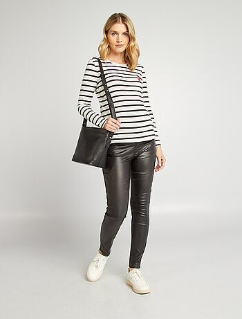 Calças de grávida com faixa elástica