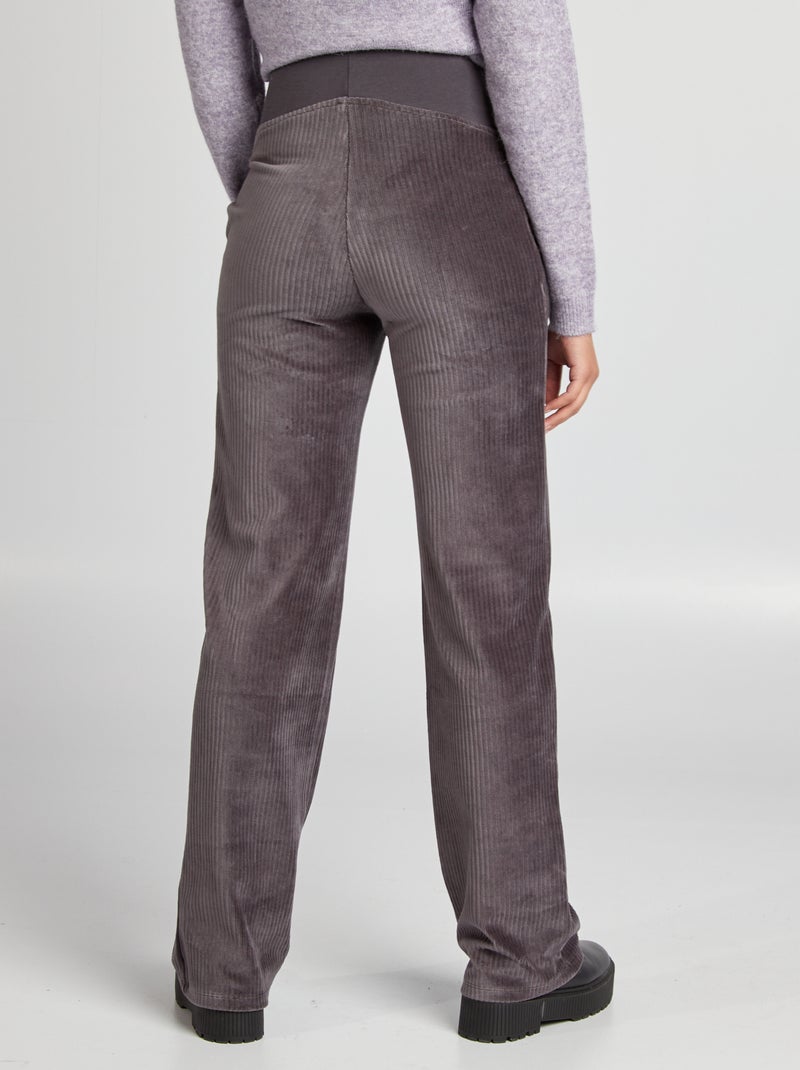 Calças de grávida em bombazina PRETO - Kiabi