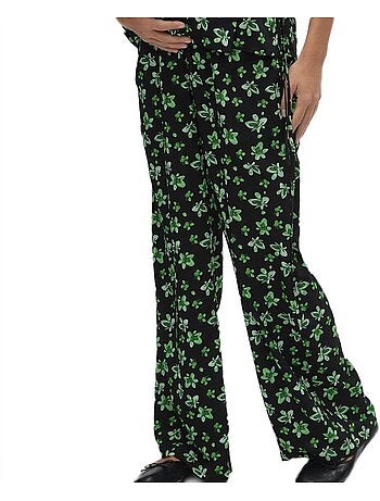 Calças de Grávida Mamalicious Ellinor Pretas/Verdes para Mulher
