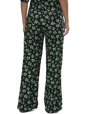 Calças de Grávida Mamalicious Ellinor Pretas/Verdes para Mulher