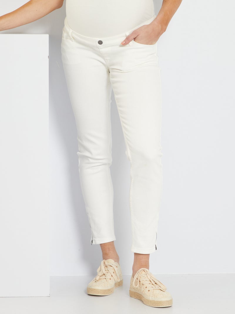 Calças de grávida skinny Branco - Kiabi