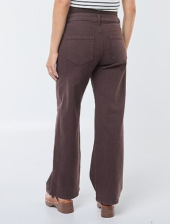 Calças de grávida wide-leg com estampado leopardo