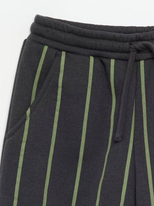 Calças de jogging às riscas - Kiabi