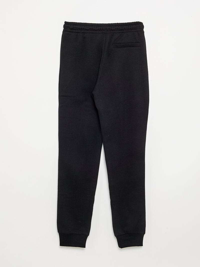 Calças de jogging básicas lisas Preto - Kiabi