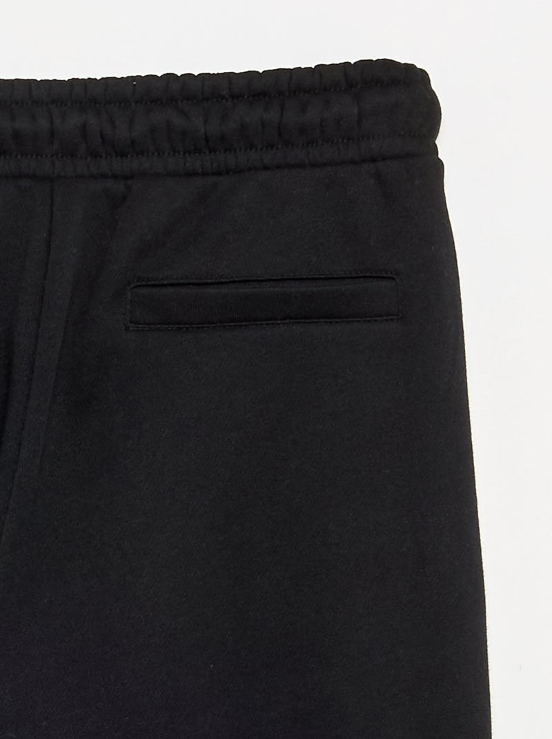 Calças de jogging básicas lisas Preto - Kiabi