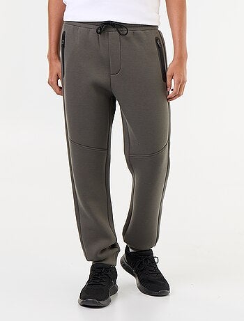 Calças de jogging com bolsos com fecho