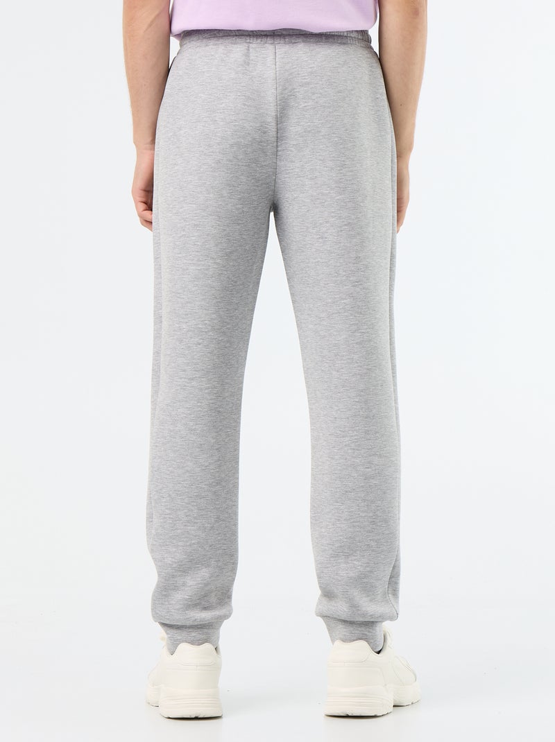 Calças de jogging com bolsos com fecho Cinza - Kiabi