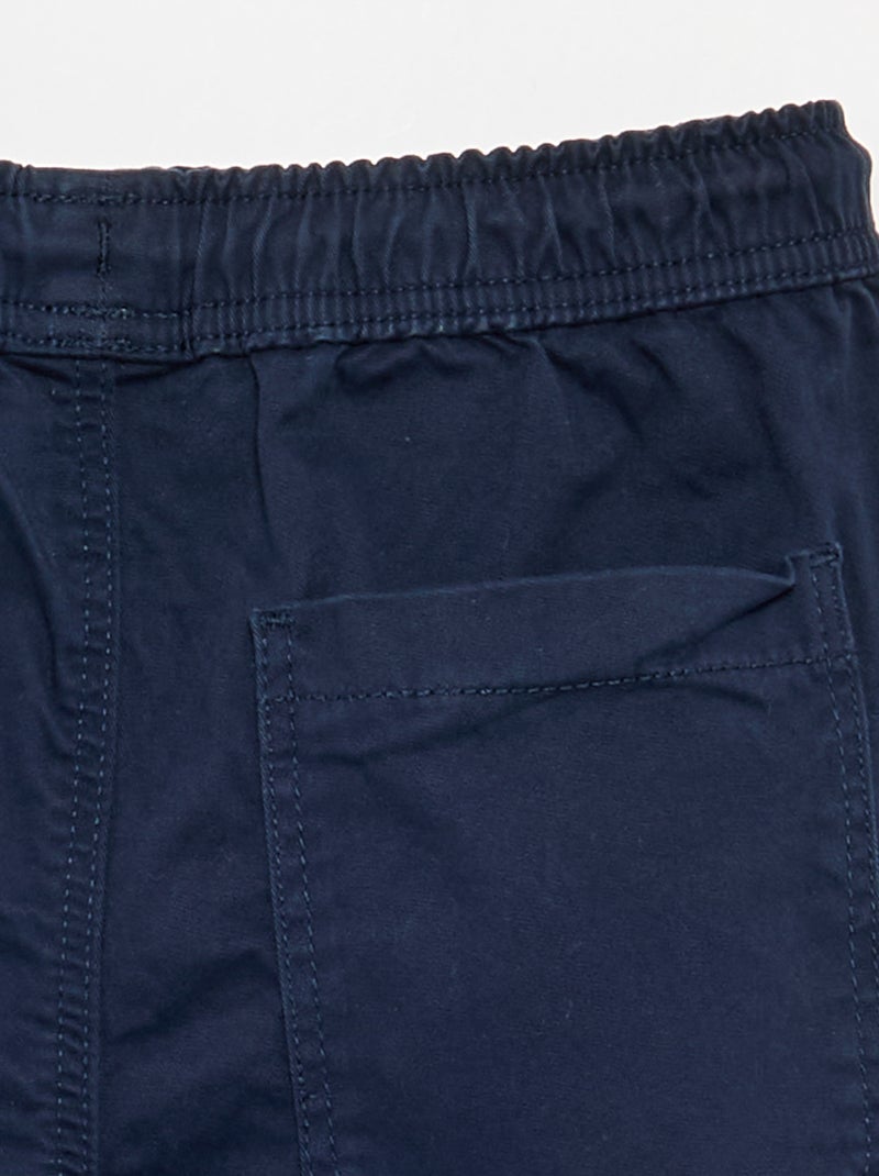 Calças de jogging com cordões de ajuste Azul - Kiabi