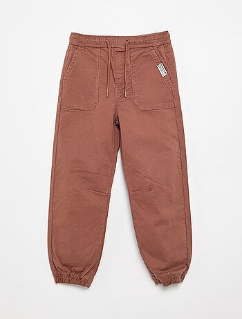 Calças de jogging com cordões de ajuste