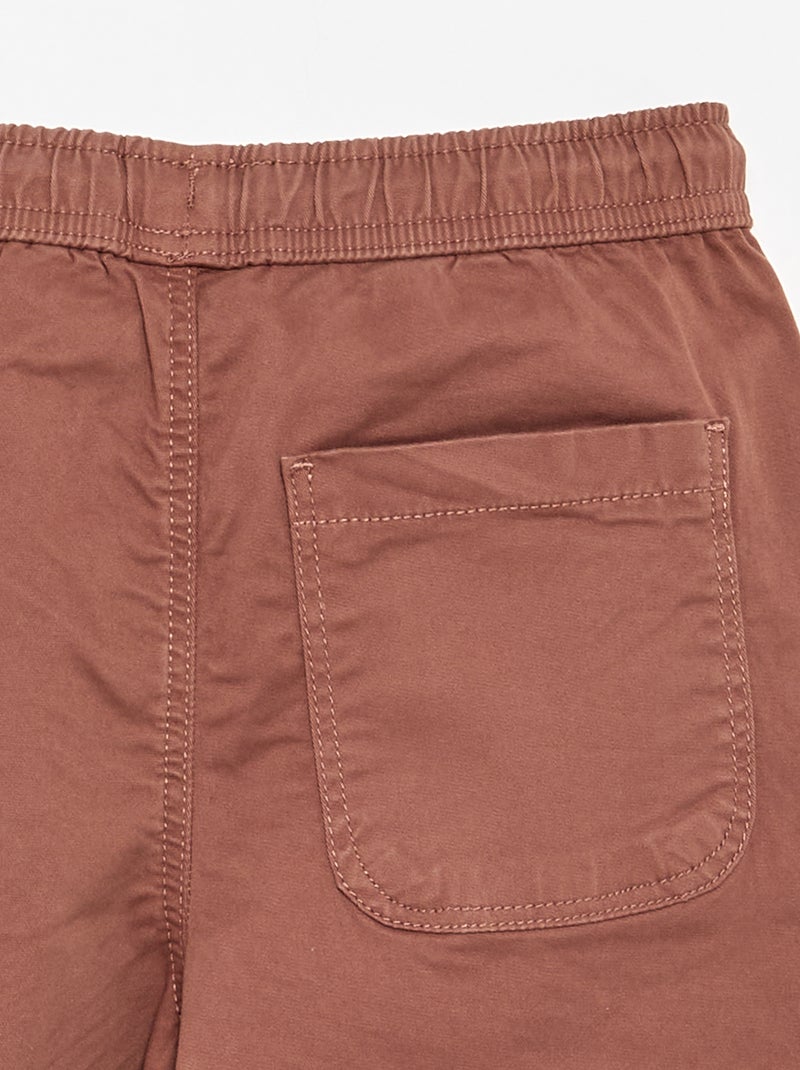 Calças de jogging com cordões de ajuste Castanho - Kiabi
