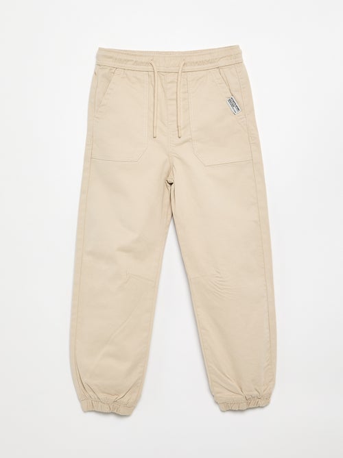 Calças de jogging com cordões de ajuste - Kiabi Calças de jogging com cordões de ajuste - Kiabi