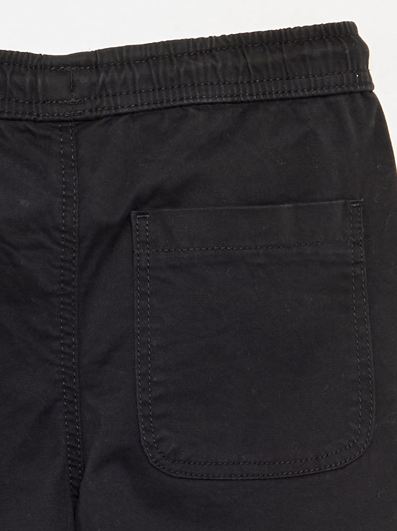 Calças de jogging com cordões de ajuste Preto - Kiabi
