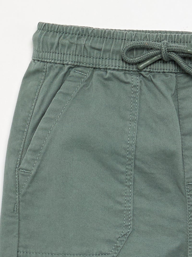 Calças de jogging com cordões de ajuste Verde - Kiabi