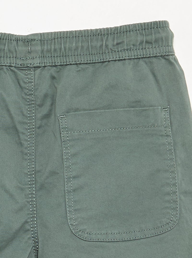 Calças de jogging com cordões de ajuste Verde - Kiabi