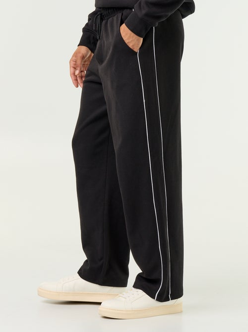 Calças de jogging com debruados - Kiabi