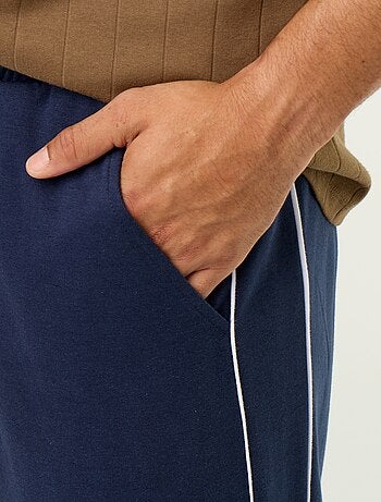 Calças de jogging com debruados