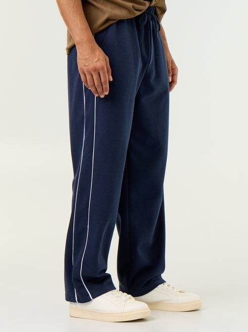 Calças de jogging com debruados - Kiabi
