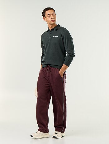 Calças de jogging com debruados