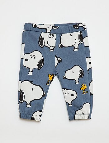 Calças de jogging com estampado "Snoopy" integral em algodão