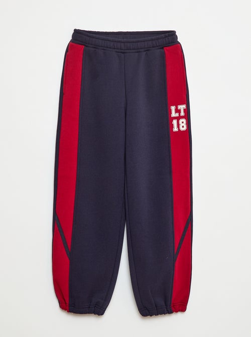 Calças de jogging com faixas contrastantes - Kiabi