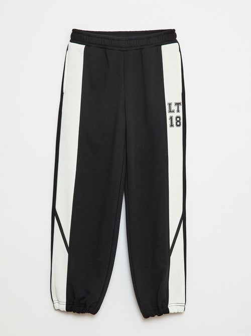 Calças de jogging com faixas contrastantes - Kiabi