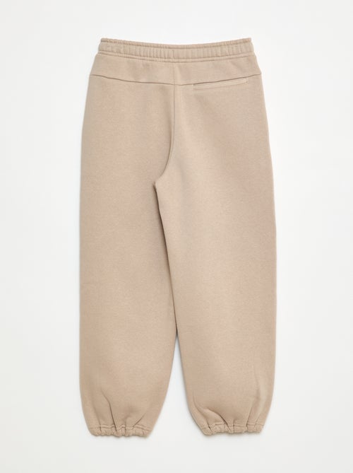 Calças de jogging com inscrição bordada - Kiabi