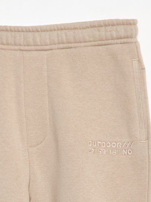 Calças de jogging com inscrição bordada - Kiabi