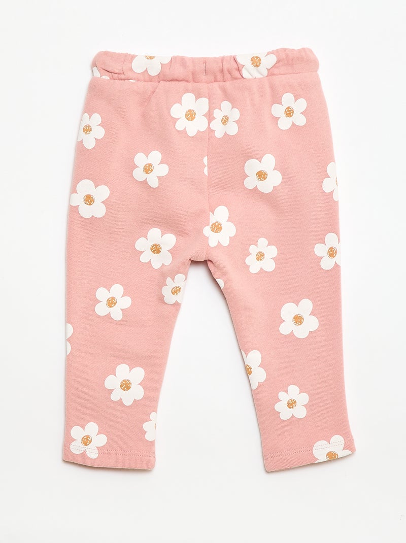 Calças de jogging com padrão Rosa - Kiabi