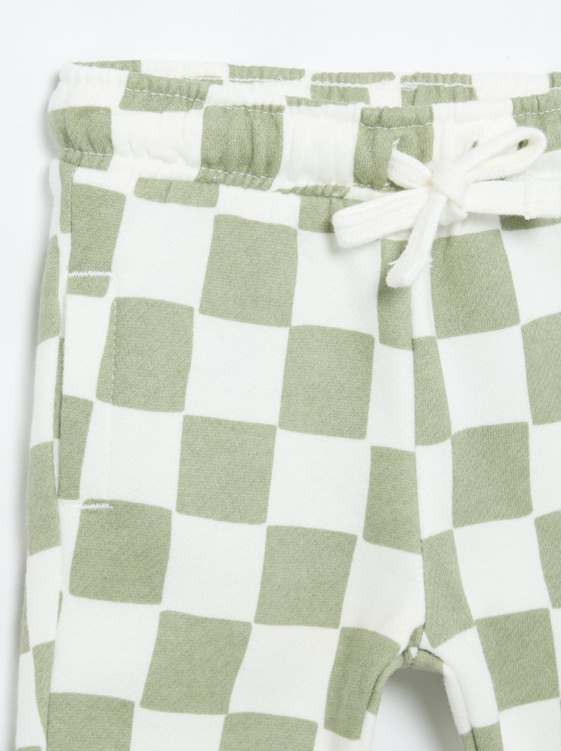 Calças de jogging com padrão Verde - Kiabi