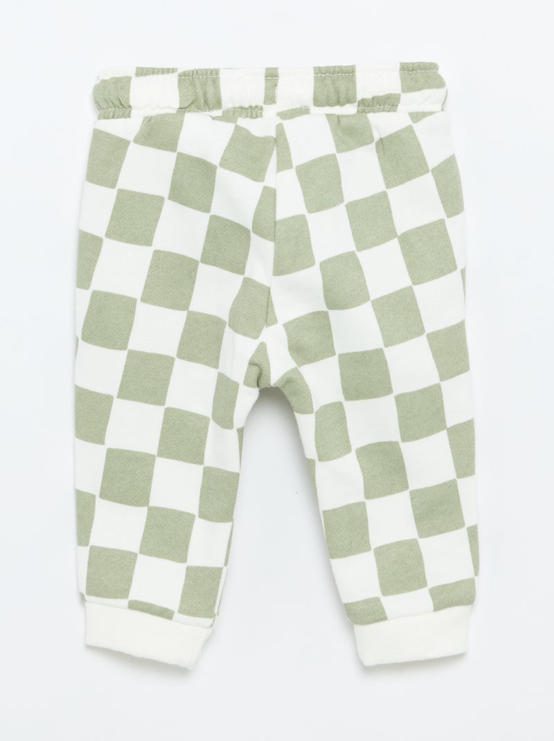 Calças de jogging com padrão Verde - Kiabi