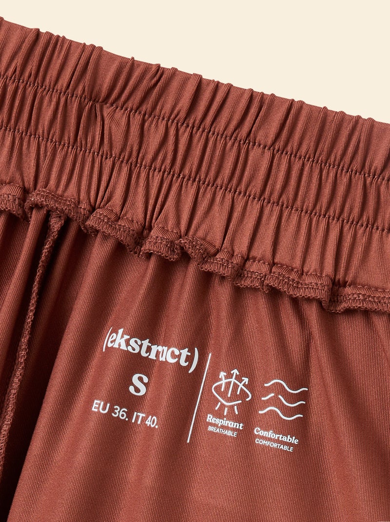 Calças de jogging de corte largo - (ekstract) Castanho - Kiabi
