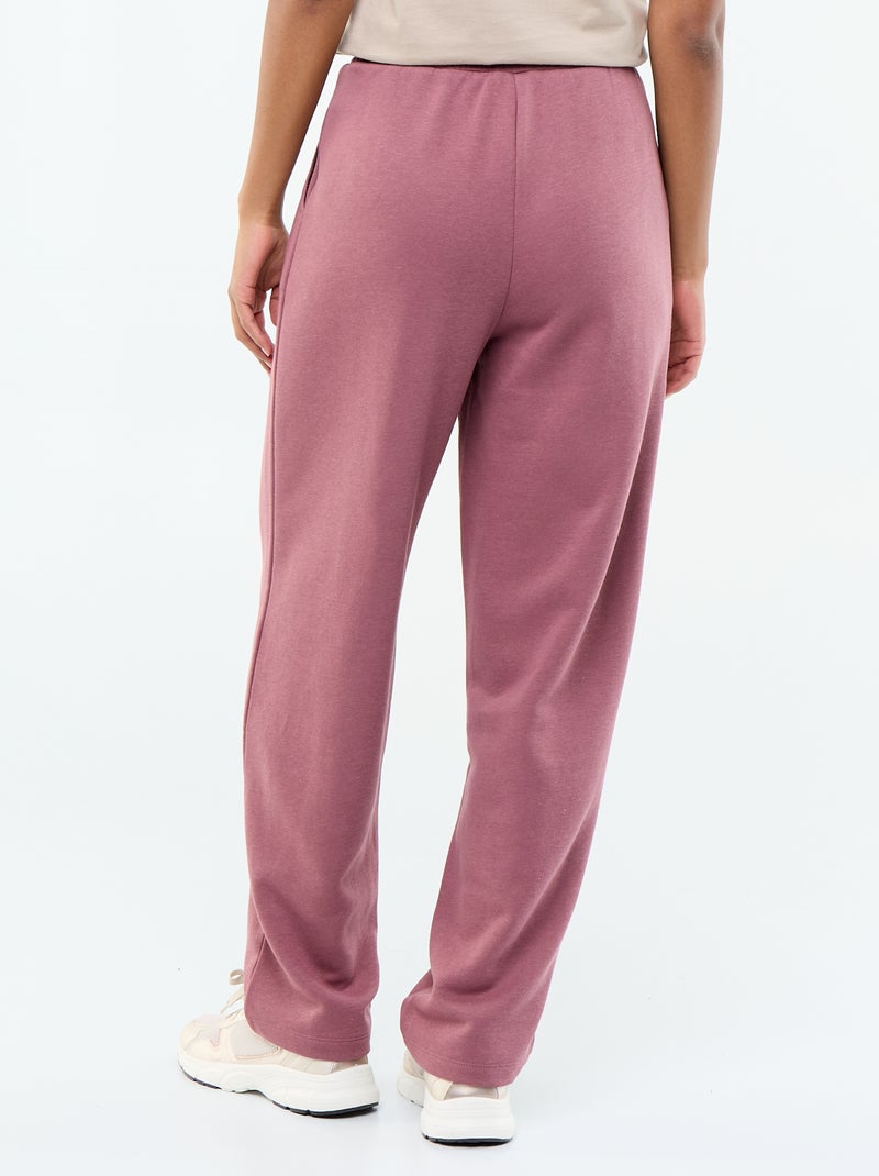 Calças de jogging de malha pesada Rosa - Kiabi
