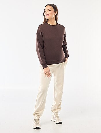 Calças de jogging de maternidade em french terry