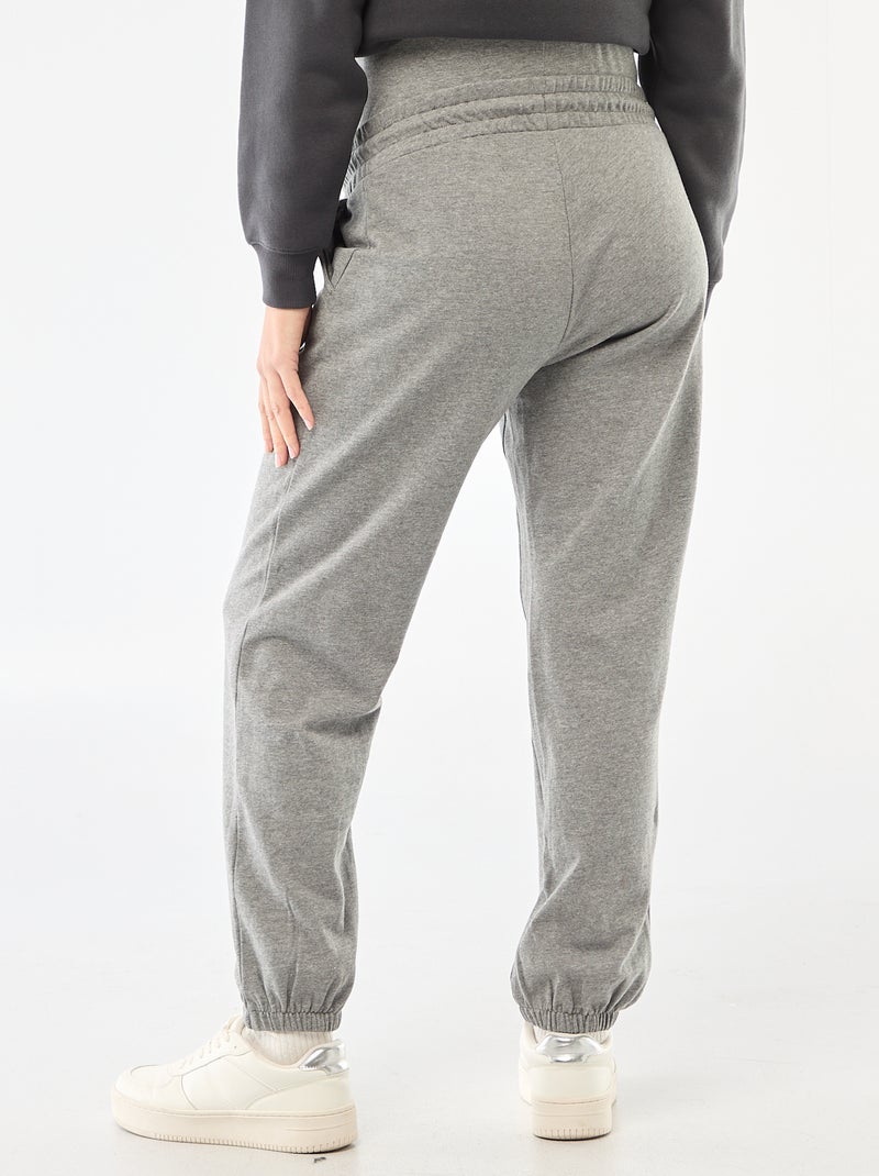 Calças de jogging de maternidade em french terry Cinza - Kiabi