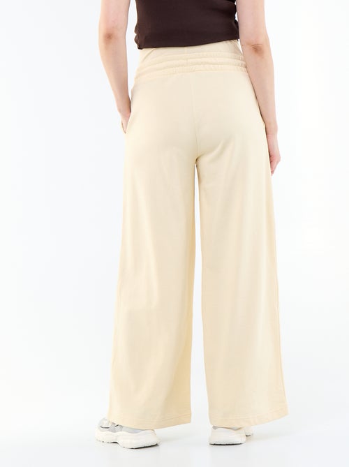 Calças de jogging de maternidade wide leg em french terry - Kiabi