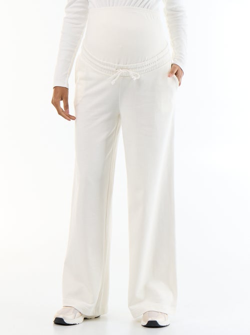 Calças de jogging de maternidade wide leg em french terry - Kiabi