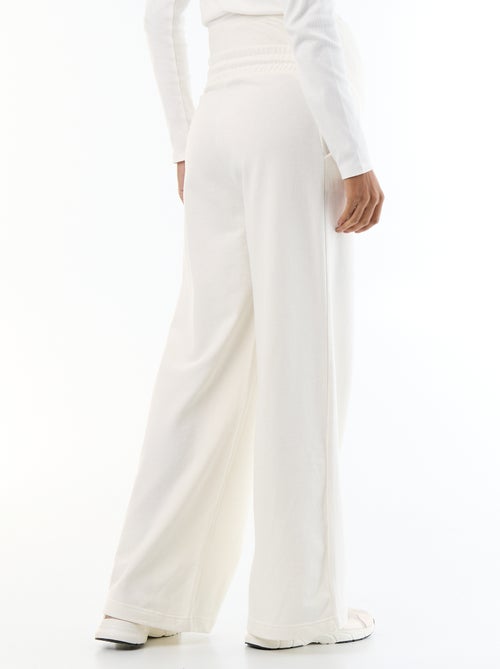 Calças de jogging de maternidade wide leg em french terry - Kiabi