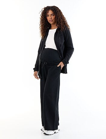 Calças de jogging de maternidade wide leg em french terry