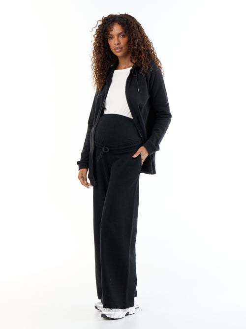 Calças de jogging de maternidade wide leg em french terry - Kiabi